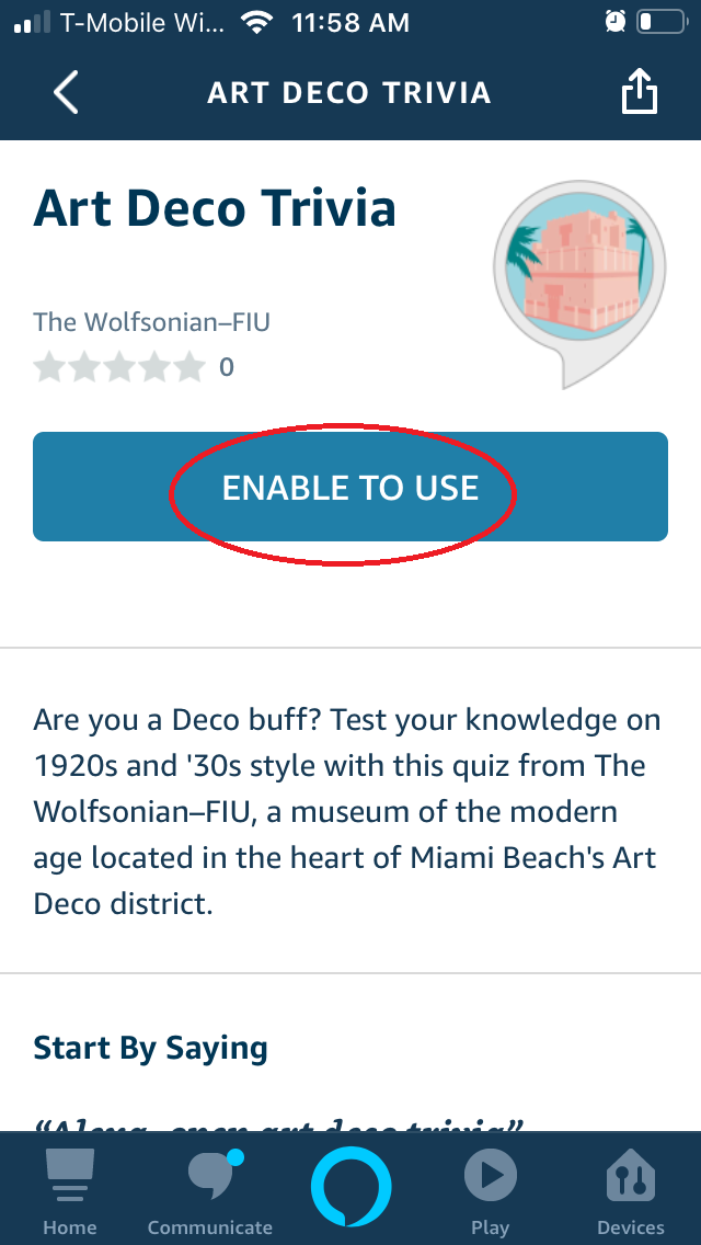 Alexa Skills instructions step 6