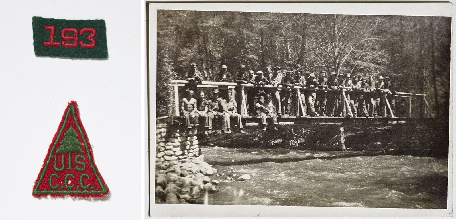 Badges and photograph