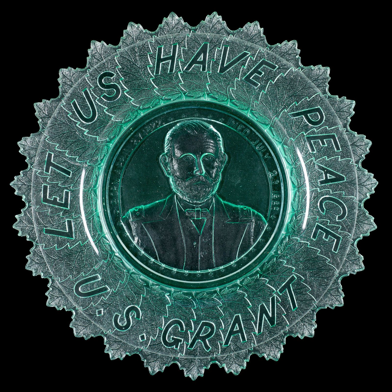 Commemorative glass plate