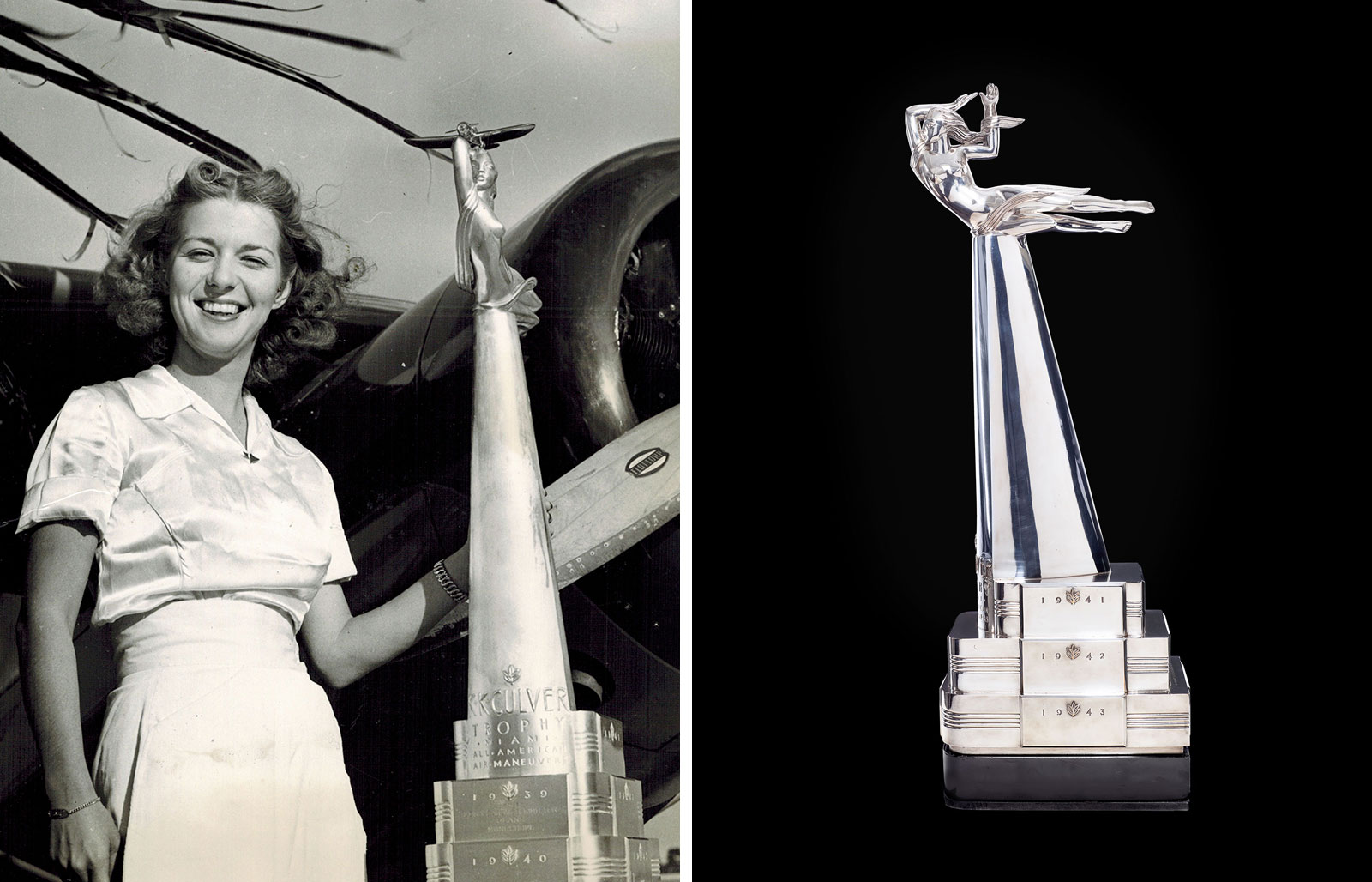 Photograph and trophy