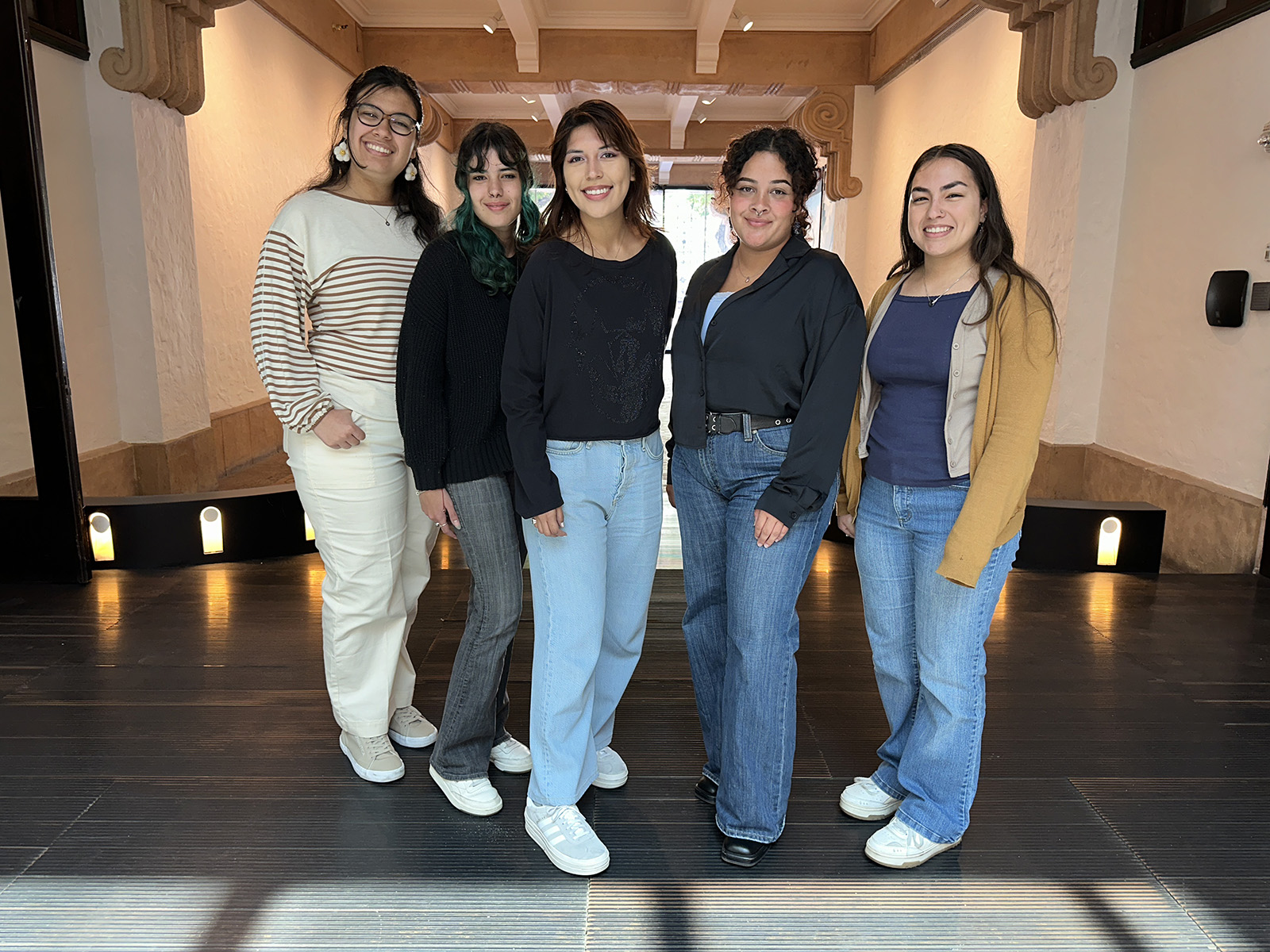 Summer 2024 interns from left: Sophia Mendoza, Ana Venus Rosado, Nicole Andrade, Daniela Rodriguez Strupler, and Azariah Rodriguez. 